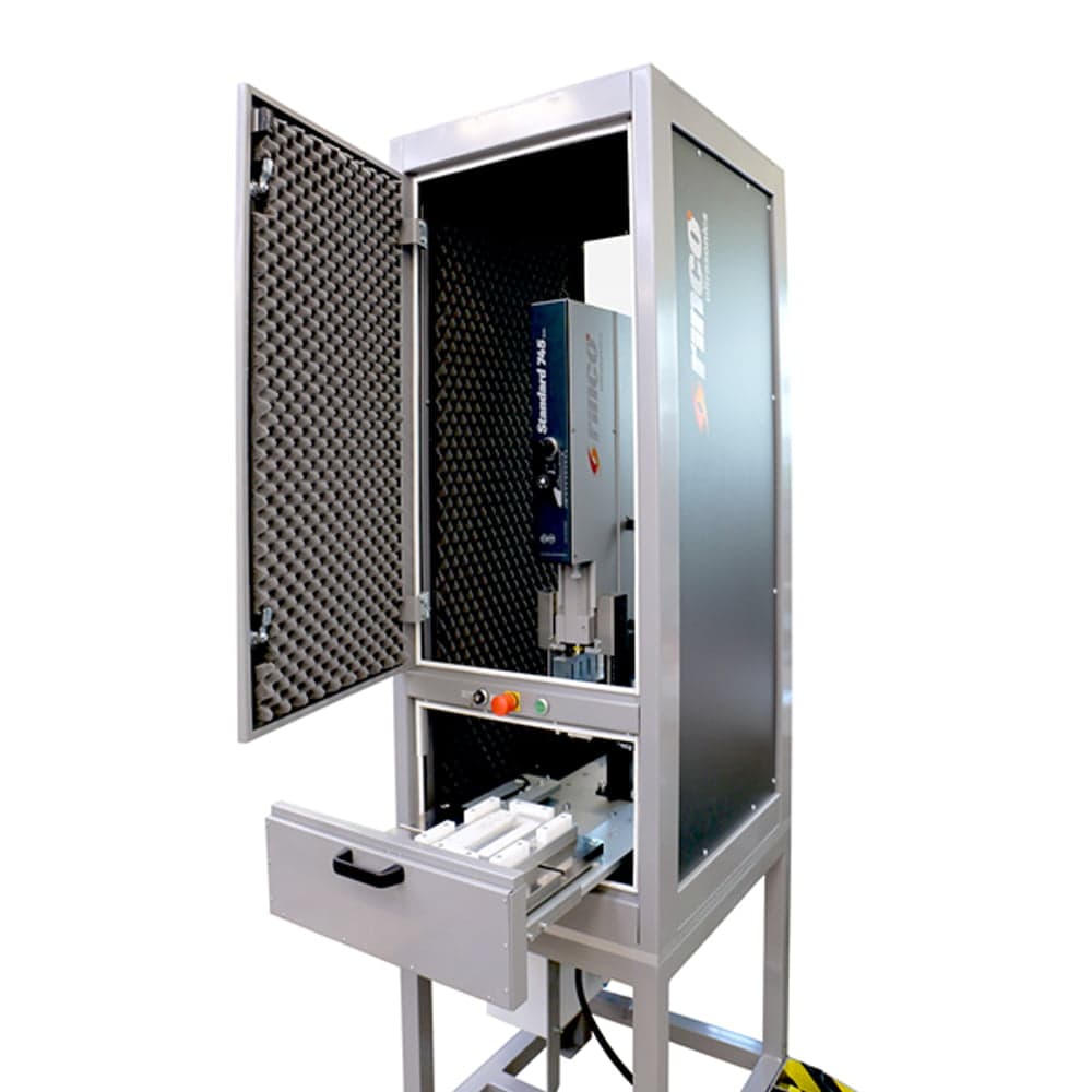 Rinco Workstation Enclosure with Automatic Draw sound enclosure workstation — view 2