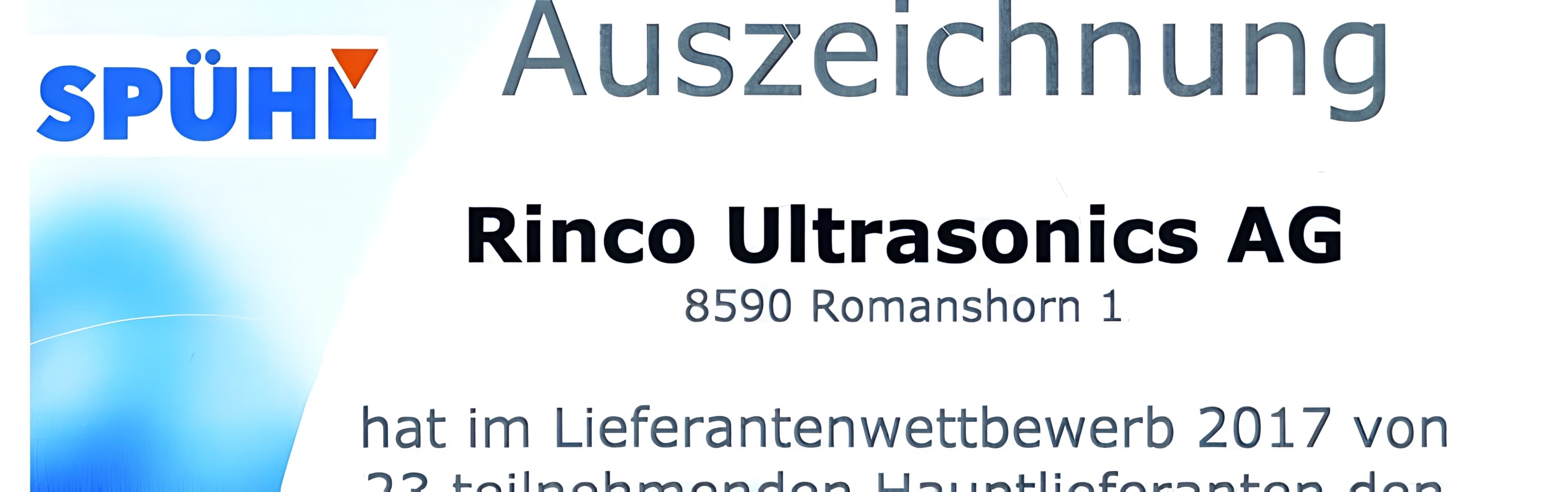Rinco Switzerland in top 3