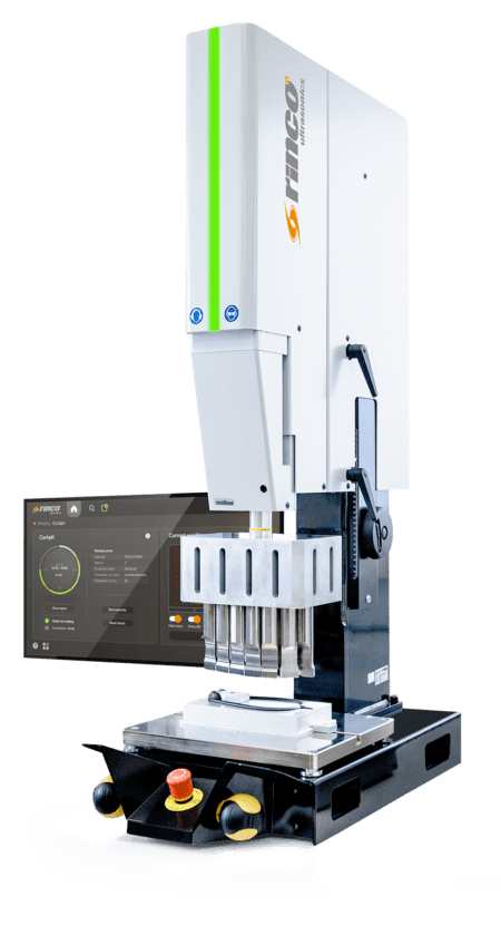 Ultrasonic welding machine electrical motion2 20 safeballs for plastics